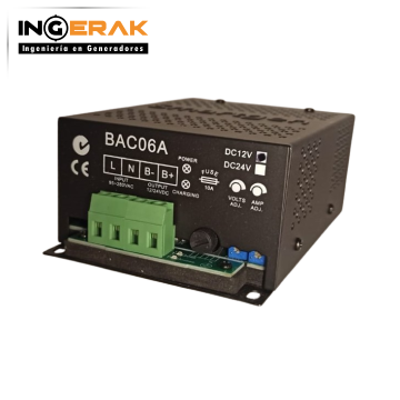 CA0001: SMARTGEN BAC06A-12VDC Cargador automático de batería 12VDC 6A